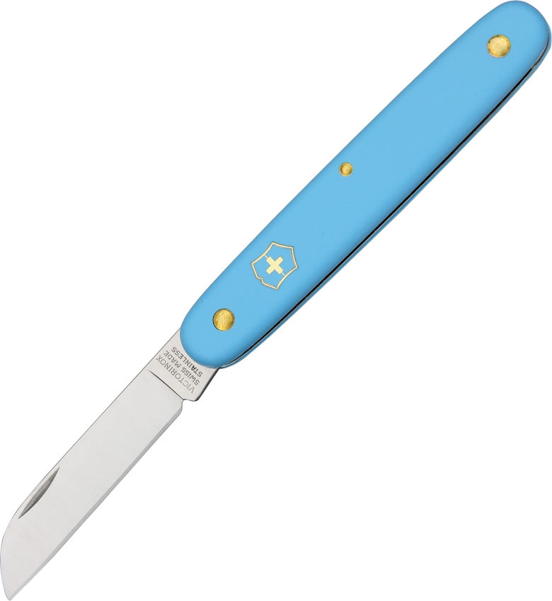 Victorinox Floral Folding Knife 2.5" Stainless Steel Sheepsfoot Blade Blue Composition Handle 3905025 -Victorinox - Survivor Hand Precision Knives & Outdoor Gear Store