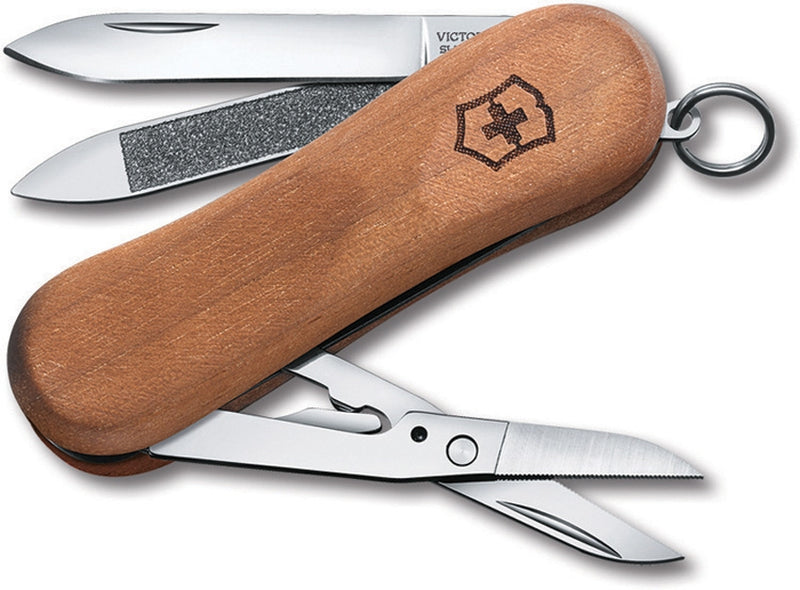 Victorinox Executive Pocket Knife Stainless Blade Tools Include Scissors Wood Handle 0642163 -Victorinox - Survivor Hand Precision Knives & Outdoor Gear Store