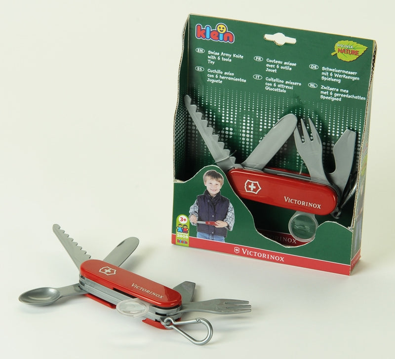 Victorinox Toy Swiss Army Pocket Knife Tools Included Bottle Opener Plastic Construction Red Handle 2805 -Victorinox - Survivor Hand Precision Knives & Outdoor Gear Store