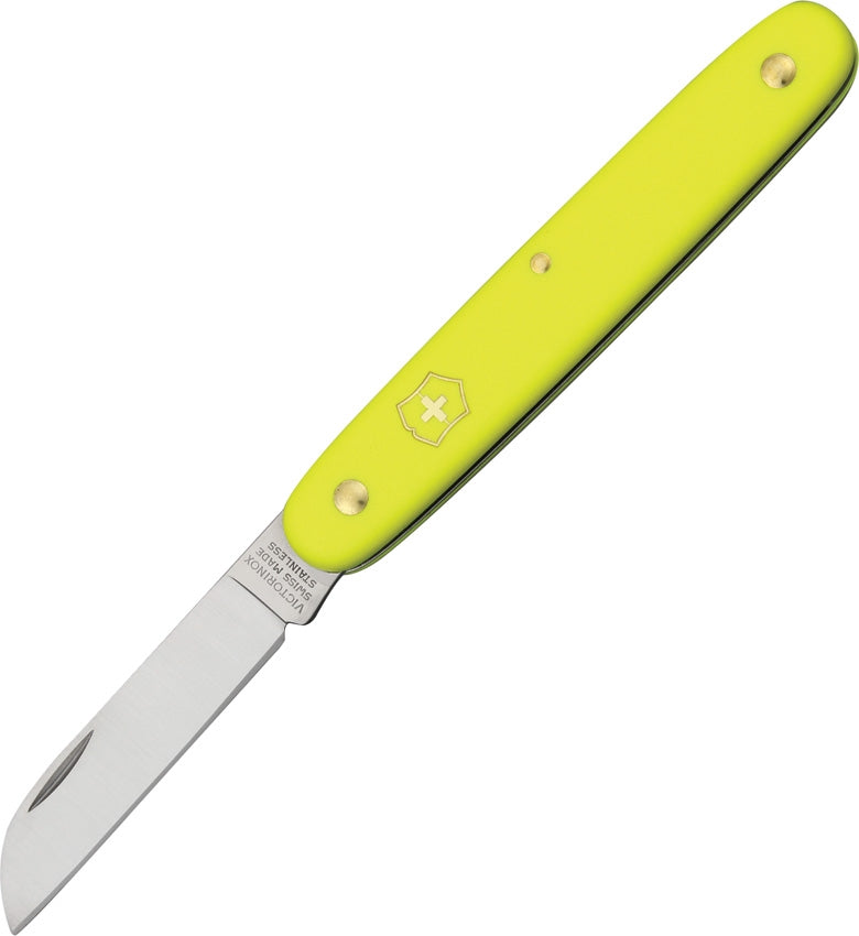 Victorinox Floral Folding Knife 2.5" Stainless Steel Sheepsfoot Blade Yellow Composition Handle 390508X3 -Victorinox - Survivor Hand Precision Knives & Outdoor Gear Store