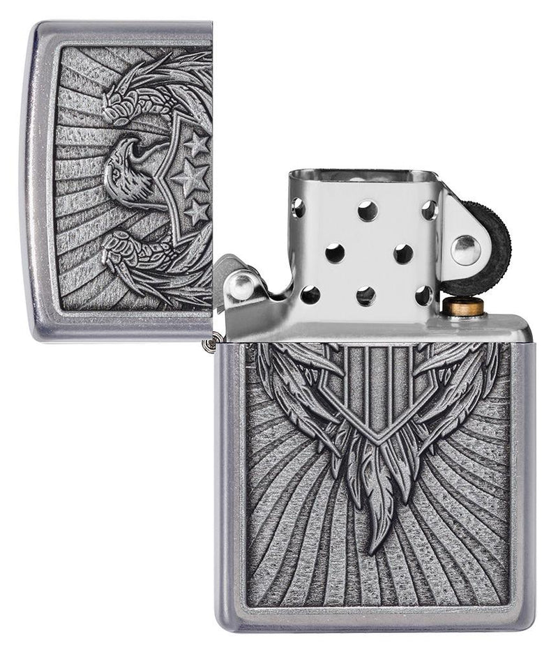 Zippo Lighter Eagle Emblem Feature Windproof All Metal Construction 19976 -Zippo - Survivor Hand Precision Knives & Outdoor Gear Store